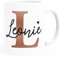 SpecialMe® Kaffee-Tasse mit Namen Initiale Monogramm Buchstabe Kupferoptik Namensgeschenke Herz personalisiert weiß Keramik-Tasse