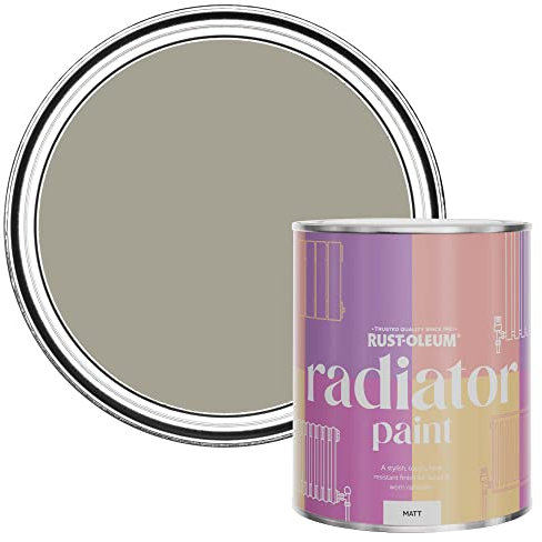 Rust-Oleum Grey Heat Resistant Radiator Paint in Matt Finish - Half Light 750ml (SHDRCT1149)