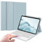 FINTIE Tastatur Hülle für iPad Air 11 Zoll M3 (2025)/M2 (2024), iPad Air 5. Generation 2022/4. Gen 2020 10.9 Zoll mit Stifthalter, magnetisch Abnehmbarer Deutscher Tastatur mit Touchpad, Eisblau