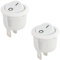 cyclingcolors 2x Interrupteur mécanique à bascule rond R13 230V 4A Bipolaire ON OFF Automatisation Commutateur bandeau LED cuisine salle de bain, blanc