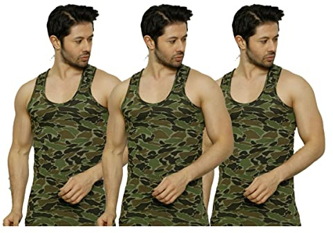 ZRWASKA®️ Men's Vests Sleeveless Tank Top Men Undershirt Out Door Army Military Style Cycling Summer Tops Workout, Bodybuilding Camouflage Running Vest Size S-XXL