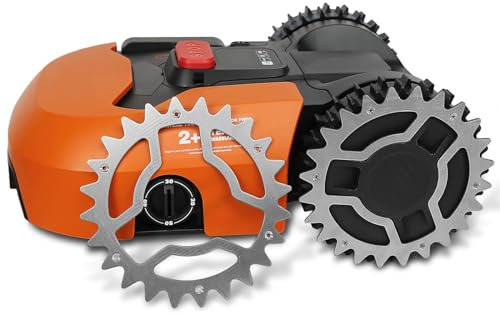 Rasenmäher Roboter Spikes zur für Worx Landroid Modell S/M Rasenmäher, Dicke 2 mm,Traktionsverbesserung, Gesenkte Schraubenlöcher Poliert Entgratet