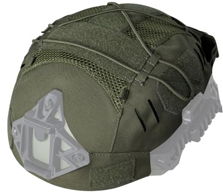 IDOGEAR Tactical Helmet Cover for Team Wendy Helmet Counterweight Battery Pouch, for Wendy Helmet Size M/L & L/XL, 500D Nylon (Ranger Green, Medium)