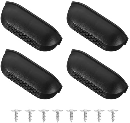 Sourcing map - Lot de 4 tampons de rechange pour bagages, pieds de support en plastique pour valise, accessoires pour le bas et les côtés de la valise et du matériel de voyage avec vis