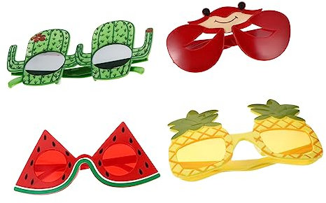 LIFKOME Innovative Party Eye 4 Stück Neuheitsbrillen Hawaii-partybrillen Spielzeugbrillen Für Partys Das