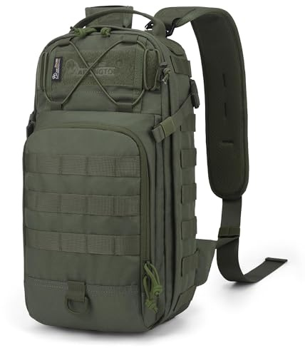 Mardingtop 18L Taktischer Rucksack Herren Wanderrucksack Klein mit Abnehmbaren Schultergurten, Outdoor Daypack mit MOLLE-System, Vielseitiger 3-in-1 Tactical Backpack für Camping Arbeit Wandern
