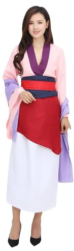 YOSICIL Vestito Costume da Principessa Hua Mulan Tradizionale Cinese Hanfu per donna Festa del Carnevaler egalo Hanfu Vestire l'eroina cinese Vestito da festa di Halloween,M