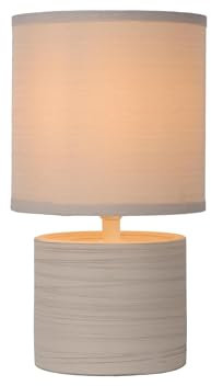 LUCIDE GREASBY - Tischlampe - Ø 14 cm - 1xE14 - Beige