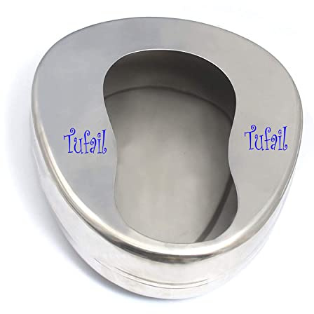 AAProTools Stainless Steel Bidet Bed Pans for Adult Elderly Horizontal Anatomically for Men Women