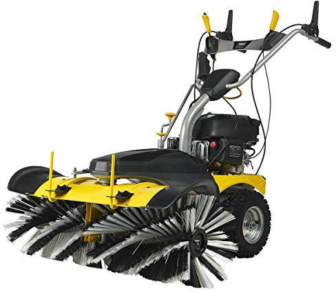 TEXAS Kehrmaschine Benzin Elektrostart 100cm Breite Laubbesen Laubkehrer Schneekehrmaschine Schneeräumer Motorbesen mit Antrieb Radantrieb Smart Sweep 1000E | 4,9 PS | 4 Takt | 3xVor. 1xRück.