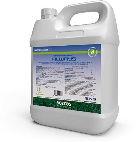 Bottos Always, réactivateur métabolique pour la base nutritive complète du gazon, engrais organique pour pelouse, biostimulant naturel ammendant anti-stress, 5 kg