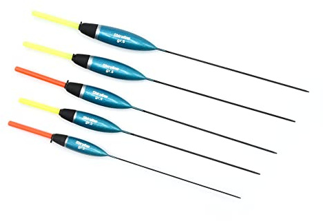Sbirulino® Lot de 5 flotteurs de pêche avec Porte-Starlight 4,5 mm - Boîte Porte-Flotteur et Gaine Incluse dans Le kit.