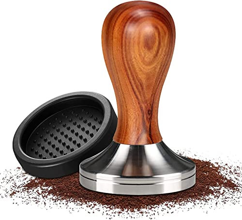 JOYBOY Tamper à café,Tampon à café,Espresso Tamper,Tasseur Presse à Café en INOX avec Coussin Silicone,Set de tampons à café design,Tasseur Presse à Café pour Amateurs de Café
