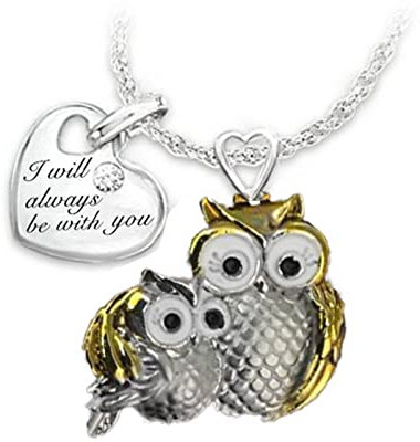 HAOLEI Halskette 925 Sterling Silber Silberkette Halsschmuck Mutter Kind Weihnachten Erntedankfest Schmuck Geschenk Tierform