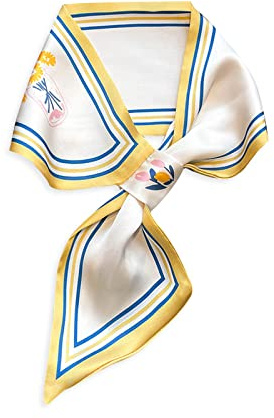 LumiSyne Foulards En Soie Étroit Pour Femme Design Facile à Passer Style Vintage Simple Maigre Et Longue Écharpe Légers Satin Petits Écharpe Fichu Décoratif Cravate Cheveux Bandeau Au Poignet Ruban