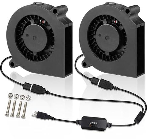 Wathai 60mm x 15mm Computer Case USB Blower Fan 5V with Variable Speed Controller for Receiver DVR PlayStation Xbox Computer Cabinet Cooling 2 Pack