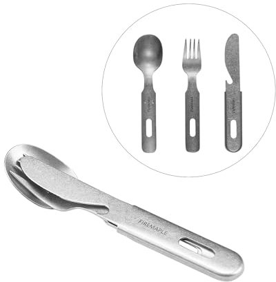 Fire-Maple Edelstahl Camping-Besteckset – Leichtes Messer, Gabel, Löffel, Besteckset, Tragbares Geschirr für Outdoor, Backpacking und Wandern