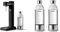 Aarke Carbonator 3, Premium Wassersprudler aus Edelstahl mit Aarke Flasche & 2er-Pack PET-Flaschen für Wassersprudler Carbonator 3, BPA-frei mit Details in Edelstahl, 800ml, AASPB1-STEEL
