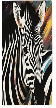 YJWANDO Weiches Handtuch, abstraktes Tier, Zebramuster, weiches Badetuch, für den täglichen Gebrauch, Mehrzweckhandtuch, schnell trocknend, Badetuch, Ganzjahreshandtücher, 73 x 35 cm, Stil