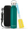 DUNSOO Trinkflasche Edelstahl 1l, Thermoskanne Auslaufsicher, BPA-Frei Isolierflasche, Wasserflasche Spülmaschinenfest für Kalte und Heiße Getränke für Sport, Uni, Schule, Fitness