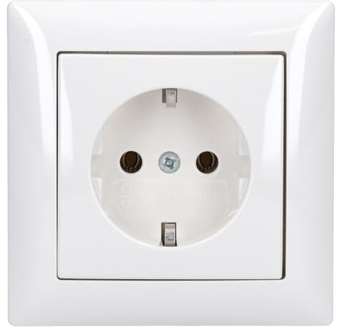 Busch-Jaeger Busch-balance SI Steckdosen Set: 20 EUC-914 Steckdose + 1721-914 1-fach Rahmen Alpinweiß