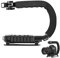 Stabilisateur de poignée pour appareil photo, stabilisateur de caméra portable, poignée de caméra avec support de traîneau froid, stabilisateur de caméra