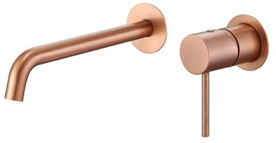 GALYON IMEX Robinet encastré monocommande GLM039, laiton, finition moderne, design en deux parties indépendantes, série Monza (or rose brossé)