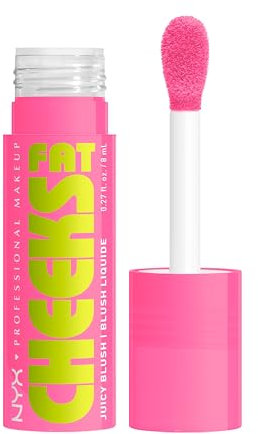 NYX Professional Makeup Fat Cheeks Juicy Blush, Liquid Blush, Up to 12H Wear, Hydrating & Buildable, Dewy Finish, Shade: Dragon Fruit Drip, 8ml