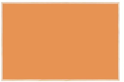 Bi-Office Pizarra Magnética Earth New Basic Tangerine, 385 x 285 mm, Superficie de Acero Lacado, Marco de Pino Natural