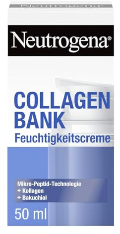 Neutrogena® Collagen Bank Feuchtigkeitscreme (50 ml), Anti-Aging Creme mit Bakuchiol & Mikro-Peptid-Technologie, straffende Kollagen-Creme für Gesicht & Hals