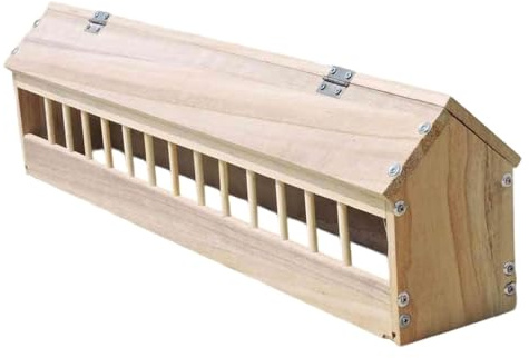 Fzaqwen Tolva de Alimentación para Palomas Y Aves Ornamentales de Madera Duradera con para Reducir Desperdicios Adecuado para Múltiples Aves, 80cm