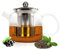 Sendez Teekanne mit Filter 500ml aus Edelstahl Teebereiter Glaskanne Teesieb Kanne Teefilter