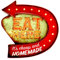 Retro-Schild, beleuchtet, Café, Vintage Metallschild, Handwerk, Zubehör für Zuhause (Eat Here)