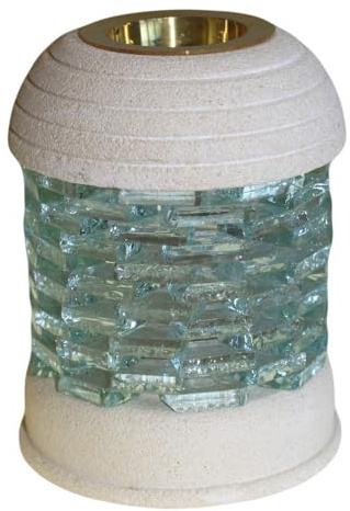 Stone Oil Burner Round Glass Brick Ancient Wisdom