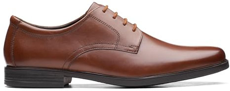 Clarks Herren Howard Walk Oxford-Schuh, Dunkelbraunes Leder, 44 EU