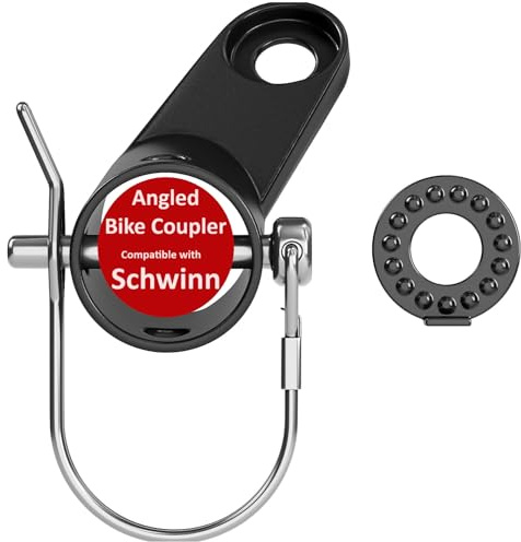 Evo Dyne Angled Bike Trailer Coupler – Compatible Replacement for Select Instep & Schwinn Bike Trailer Hitch Models – Heavy Duty Bike Trailer Attachment Connector