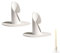 Portavelas, 2,2 CM Candelabro de Cena a la luz de Las Velas, Utilizado para la Decoración de la Sala de Estar y el Dormitorio, 2 Piezas, Blanco