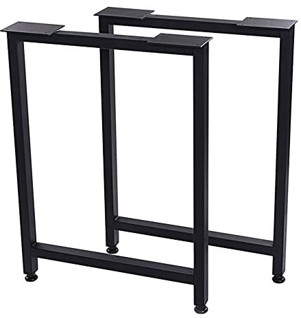 [en.casa] Tischbeine Lundtoft 2 Stück Tischgestell für Esstisch Metall Schwarz Möbelfüße 2 x Tischfüße 72 x 55 cm Tischkufen Stahl