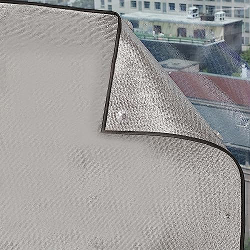 Film Isolant en Film Aluminisé,Film Réfléchissant Non Adhésif,Film Fenetre Anti Regard,Film de Fenêtre Anti Chaleur,Film de Protection Solaire Anti-UV,pour Cuisine,Salon,Balcon (60x90cm/24''x35'')