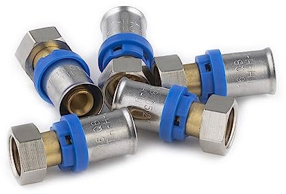 Gomito multistrato a pressare Ø16 - femmina dado libero 3/8 | Connessione resistente e durevole | Ideale per impianti idraulici | Facile installazione e fissaggio sicuro | QUICK PLOMBERIE