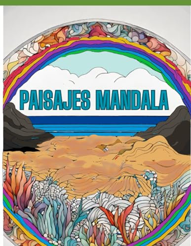 Libro de mandala para colorear adultos con rotuladores - Libro para colorear paisajes (nivel difícil)
