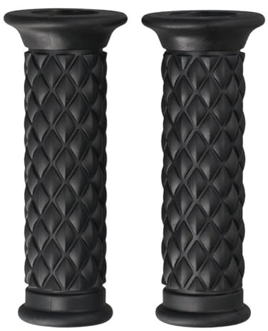 2Pcs Motorcycle Grips Non Slip, 7/8 1 22mm 24mm Black Handlebar Replacement for Motorcycle