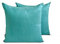 The HomeCentric Dekorativ Aqua Kissen Überzüge 2 Stück 35x35 cm Kunstseide Kissen Einfarbig und zweifarbige Seide, Kissenbezug, Solide Kissen, Modern Kissen Überzüge - Aqua Luxury
