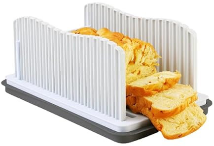 Cortador de pan multifuncional mejorado – Sandwich/tostadora, plegable y ajustable, manual, plegable y compacto, cortador para tostadas caseras