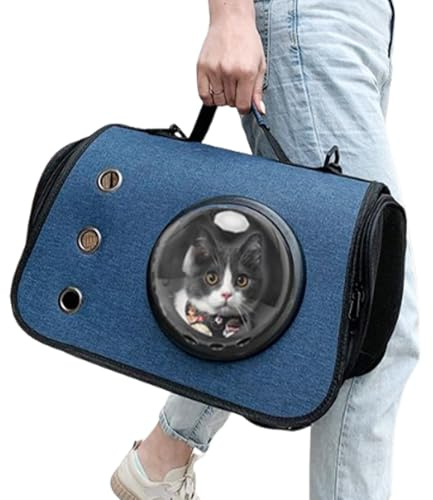 Cat Transport Carrier, Cat Travel Carrier,Rese Bag Breatble Animal Carrier Transport | Bärbara husdjursmaterial, fällbart bärfodral med fönster för små medelstora katter hundar