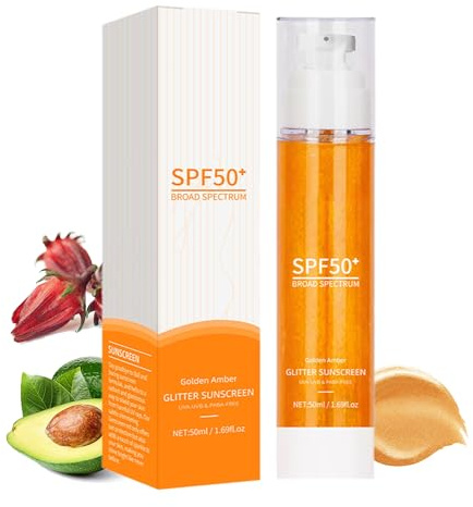 Leichte Sonnencreme SPF 50 mit Hyaluronsäure & Vitamin C, Veganer Sonnenschutz Feuchtigkeits Gesichtscreme mit Jojobaöl Aufhellende für Alle Hauttypen (3 Stück, Sonnenschutzfaktor (SPF), 50)