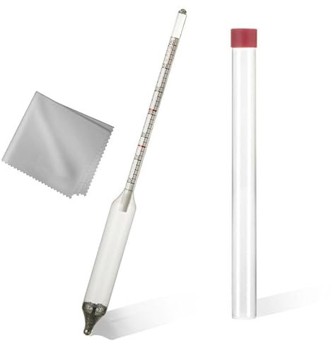 Compteur de teneur en sucre - Hydromètre pour vin de brassage domestique, vin de fruits, bière - Alcoomètre pour mesurer la densité, la teneur en sucre, le taux d'alcool potentiel la