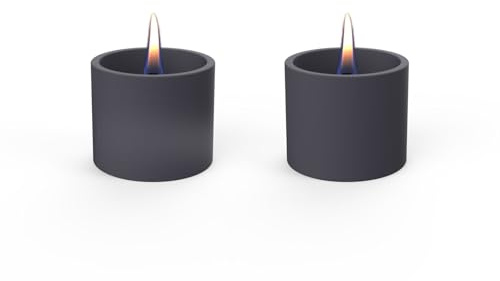 Breeze 8 Black Keramik duopack 2er Set sicheres tischfeuer Kerze tenderflame