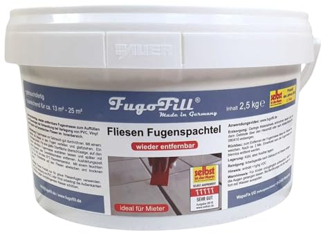 Fliesana FugoFill Mèche amovible pour joints de carrelage, protection des joints de carrelage dans les tapis, stratifiés, vinyle, PVC, facile à poser et à enlever, pour logements et rénovations en