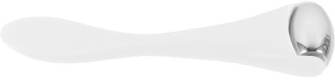 NULYLU Rodillo de Masaje Facial Mini Blanco con Cuchara para Crema de Ojos, Masajeador de Rodillos para Ojos, Herramienta Portátil para Reducir Bolsas y Fatiga Ocular, Cuidado Facial